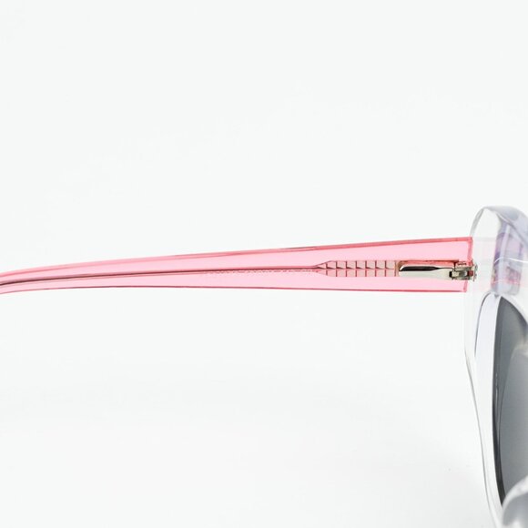 NIB - LUX DE VILLE - Clear Crystal w/ Pink Acetate Frame  - AVA Sunglasses
